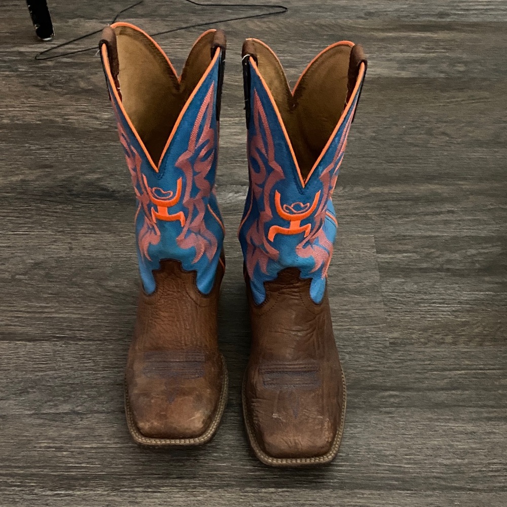 Hooey 7 EE Men's Brown and Blue Western Boots